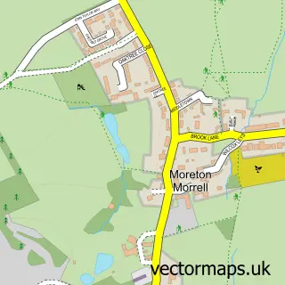 Street map sample of Moreton Morrell, Warwickshire