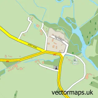 Street map sample of Moreton, Dorset