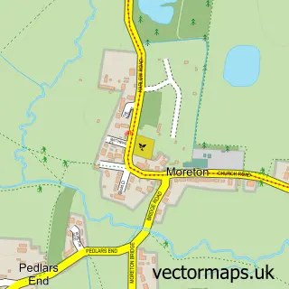 Street map sample of Moreton, Essex