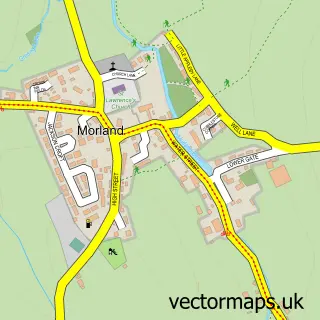 Street map sample of Morland, Cumbria