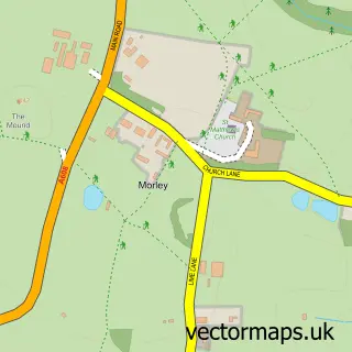 Street map sample of Morley, Derbyshire