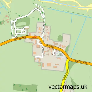 Street map sample of Morston, Norfolk