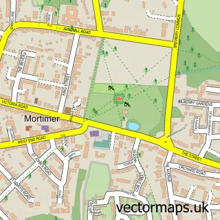 Street map sample of Mortimer, Berkshire