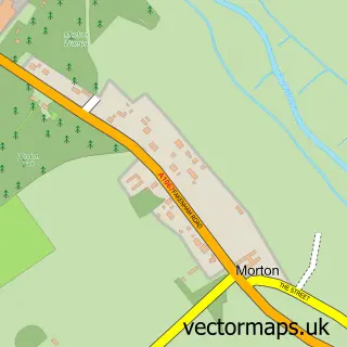 Street map sample of Morton, Norfolk