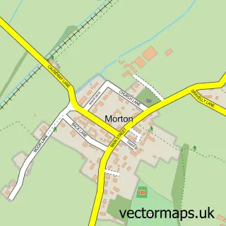 Street map sample of Morton, Nottinghamshire