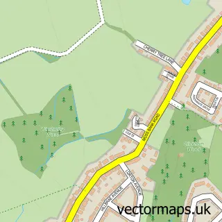 Street map sample of Moss Bank, Merseyside