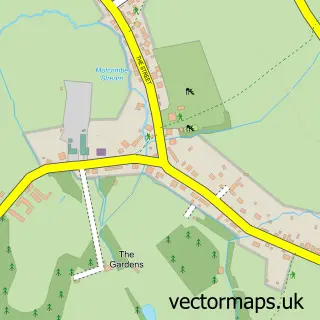 Street map sample of Motcombe, Dorset