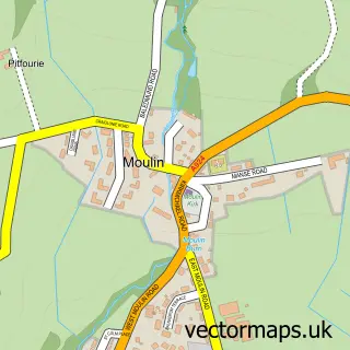 Street map sample of Moulin, Perth and Kinross