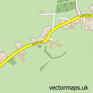 Street map sample of Moulsoe, Buckinghamshire