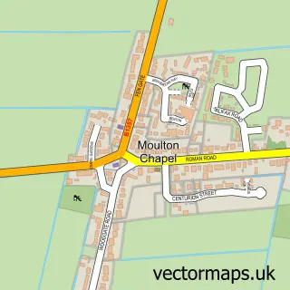 Street map sample of Moulton Chapel, Lincolnshire