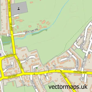 Street map sample of Moulton, Northamptonshire