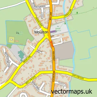 Street map sample of Moulton, Lincolnshire