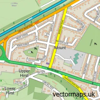 Street map sample of Mount, West Yorkshire