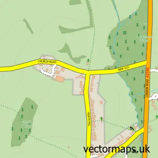 Street map sample of Mountfield, East Sussex