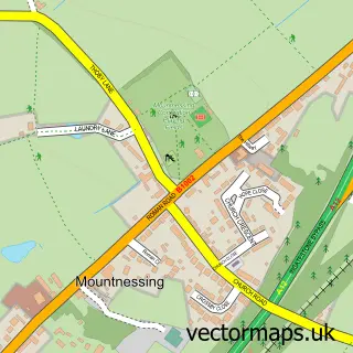Street map sample of Mountnessing, Essex