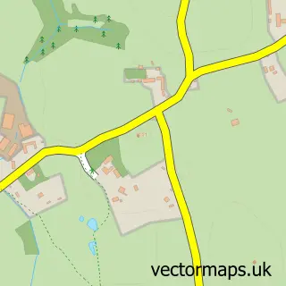Street map sample of Much Cowarne, Herefordshire