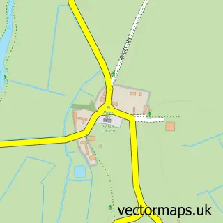 Street map sample of Muchelney, Somerset