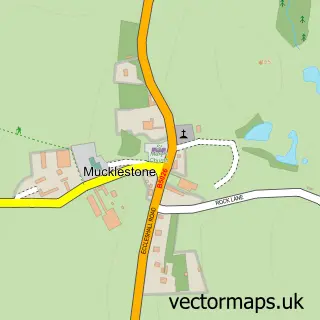 Street map sample of Mucklestone, Staffordshire