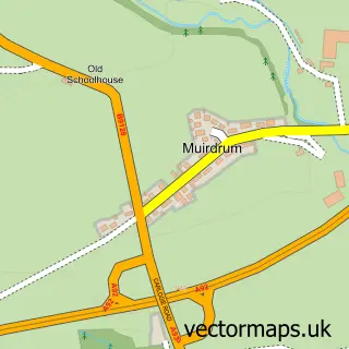 Street map sample of Muirdrum, Angus
