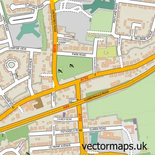 Street map sample of Muirhead, Lanarkshire