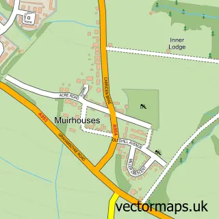Street map sample of Muirhouses, Stirling and Falkirk