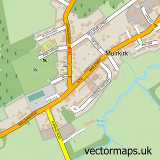 Street map sample of Muirkirk, Ayrshire and Arran