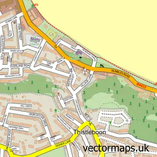Street map sample of Mumbles, West Glamorgan