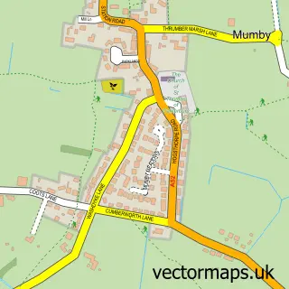 Street map sample of Mumby, Lincolnshire