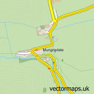Street map sample of Mungrisdale, Cumbria
