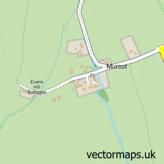 Street map sample of Murcot, Worcestershire