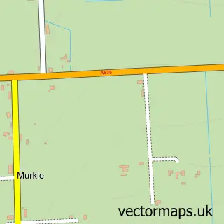 Street map sample of Murkle, Caithness