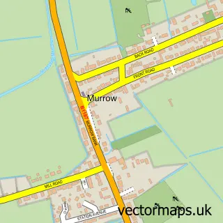 Street map sample of Murrow, Cambridgeshire