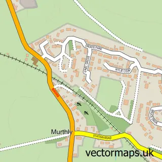 Street map sample of Murthly, Perth and Kinross