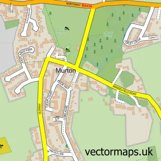 Street map sample of Murton, West Glamorgan