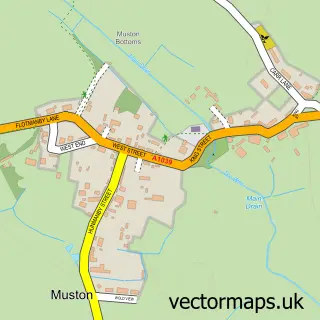 Street map sample of Muston, North Yorkshire