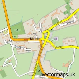 Street map sample of Muthill, Perth and Kinross