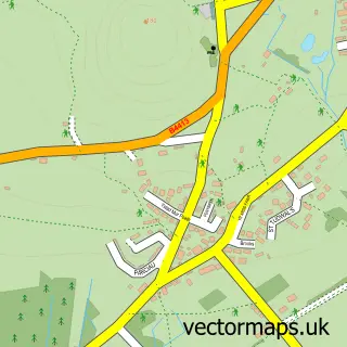 Street map sample of Mynytho, Gwynedd