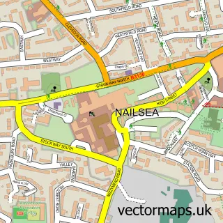 Street map sample of Nailsea, Somerset