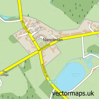 Street map sample of Nanpantan, Leicestershire