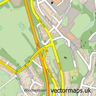 Street map sample of Nantyglo, Gwent