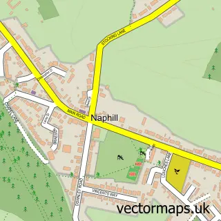Street map sample of Naphill, Buckinghamshire