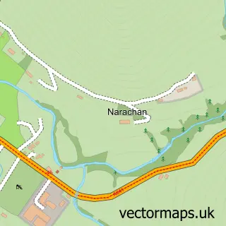 Street map sample of Narachan, Ayrshire and Arran