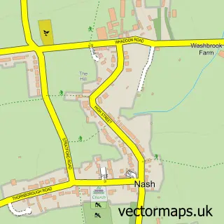 Street map sample of Nash, Buckinghamshire