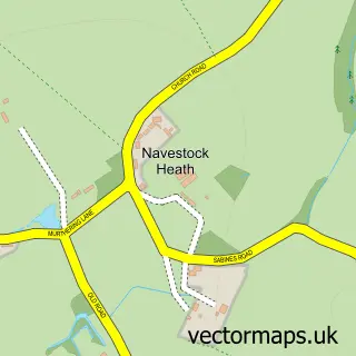 Street map sample of Navestock, Essex