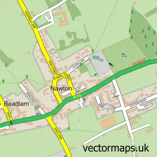 Street map sample of Nawton, North Yorkshire