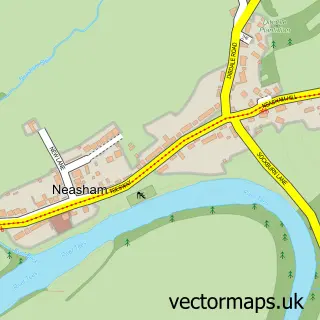 Street map sample of Neasham, Durham