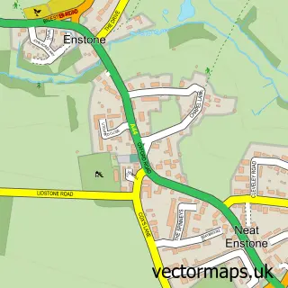 Street map sample of Neat Enstone, Oxfordshire
