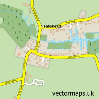 Street map sample of Neatishead, Norfolk