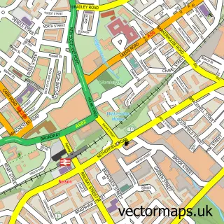 Street map sample of Nelson, Lancashire