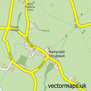 Street map sample of Nempnett Thrubwell, Somerset